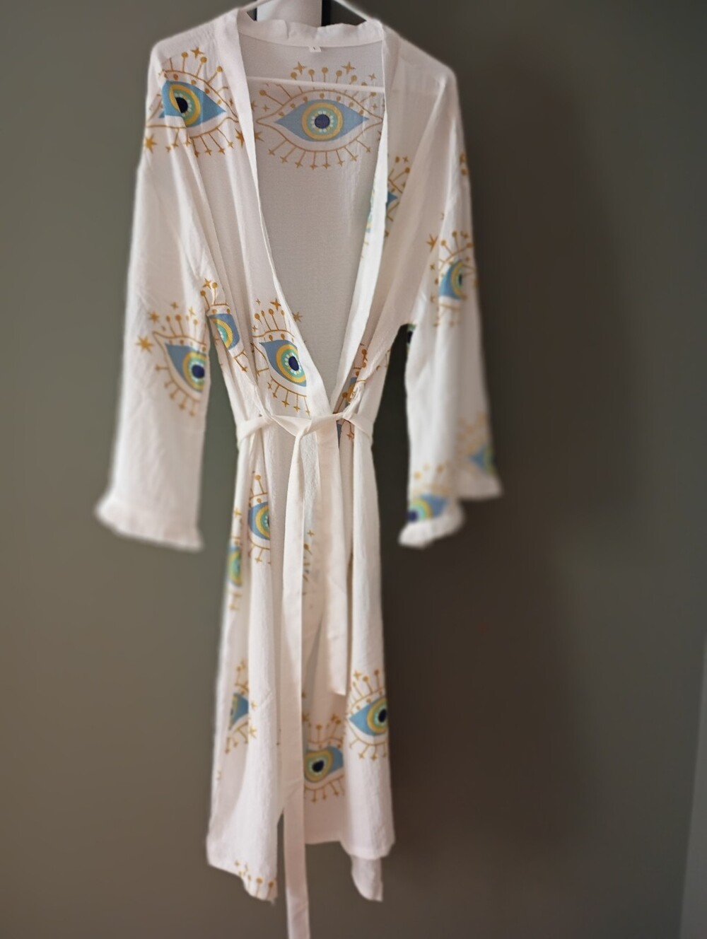 EVIL EYE BOHO STYLE ROBE KIMONO BEACHWEAR.